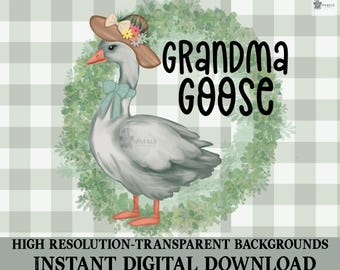 Oma de gans, png | Sublimatieontwerp boerderijgans (digitale download)