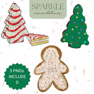 Christmas tree snack cakes Christmas png digital file
