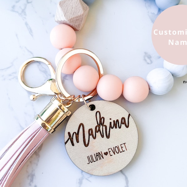 Personalized Madrina Proposal | Engraved Godmother Keychain| God Father Gift | Godmother proposal | Godparent gift from godchild