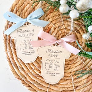 Baby&#39;s First Christmas, Ornament, Baby STATS Ornament, Christmas Ornament, First Christmas, Personalized Ornament, First Baby Gift