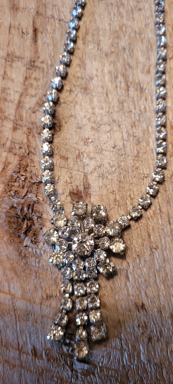Vintage rhinestone/crystal necklace - image 2
