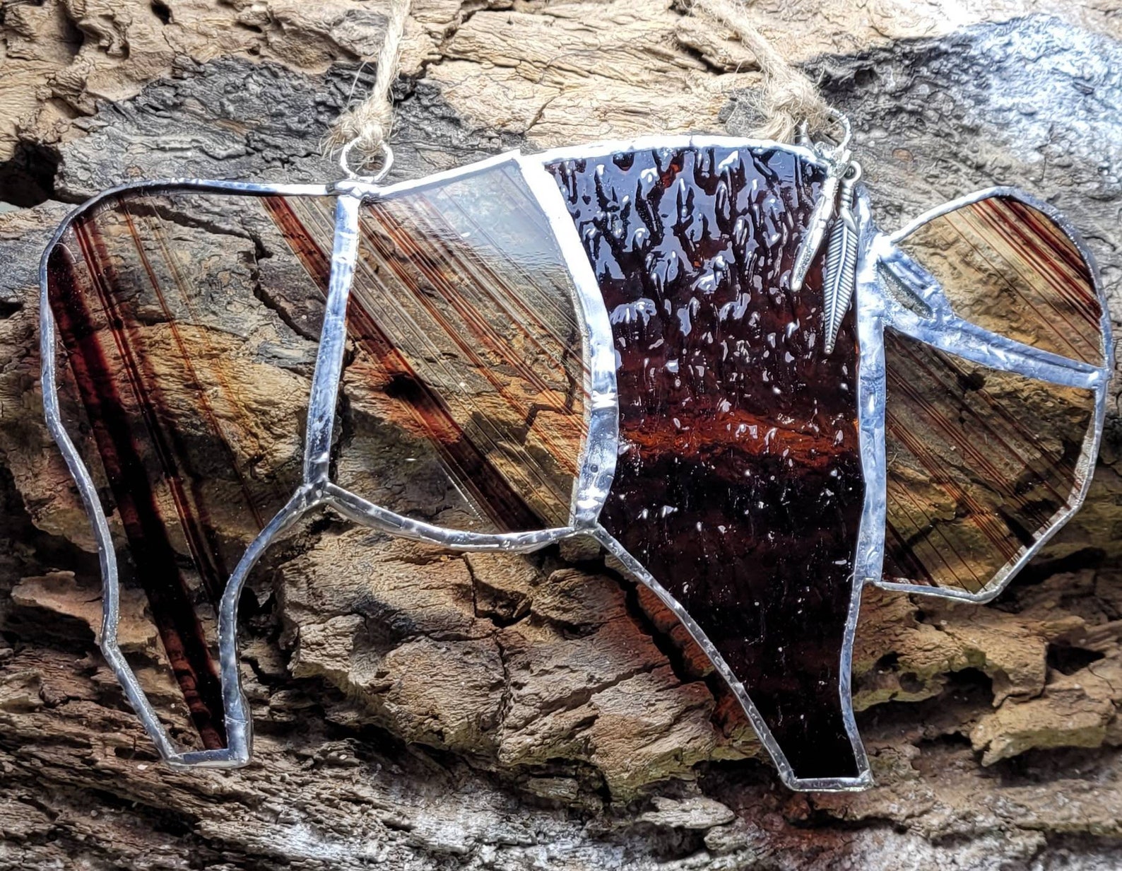 Stained Glass Buffalo/bison. Western Decor. Etsy