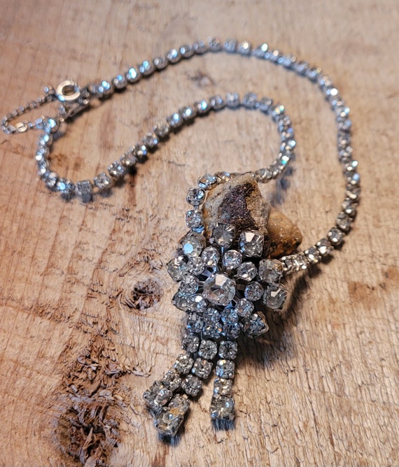 Vintage rhinestone/crystal necklace - image 5
