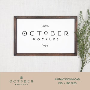 Frame Mock up | Sign Mockup | Farmhouse Sign Mockup | Interior Frame Mockup | Styled Stock Photography | Poster mockup | Digital background