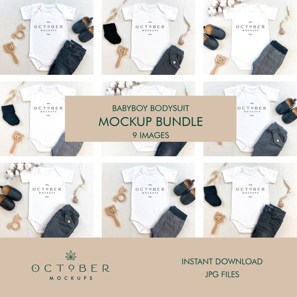 Baby onesie mockup bundle | Mockup shirt bundle | Baby bodysuit mockup | Mock ups | shirt mockup | PSD mockup | t-shirt mockup