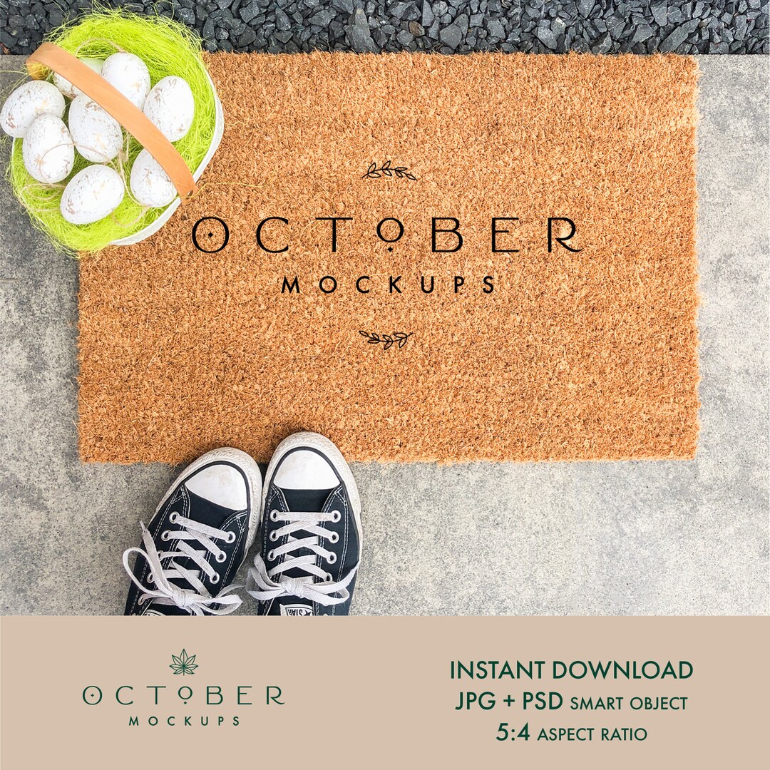 Doormat Mockup Easter Blank Mat Mockup Coir Doormat Mockup Sublimation
