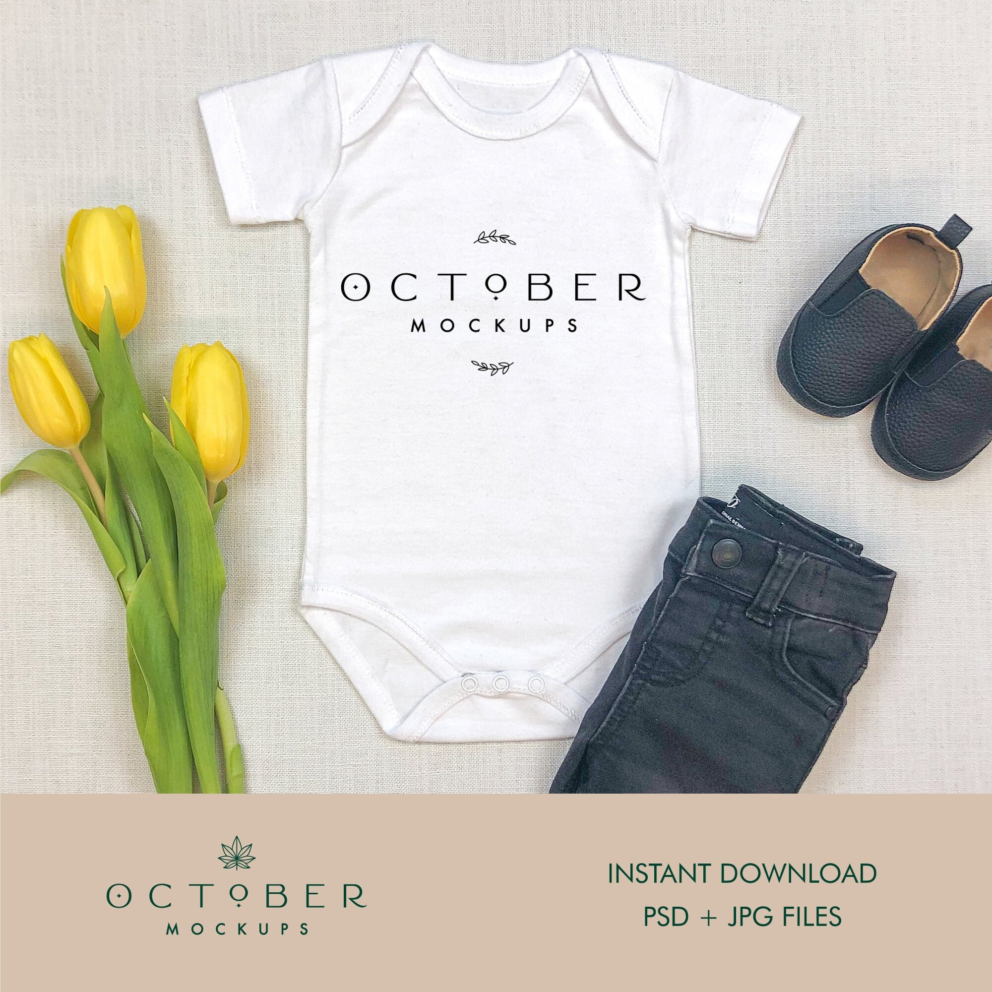 Download White Baby Shirt Mockup Spring Mockup Tshirt Mockup Psd Etsy