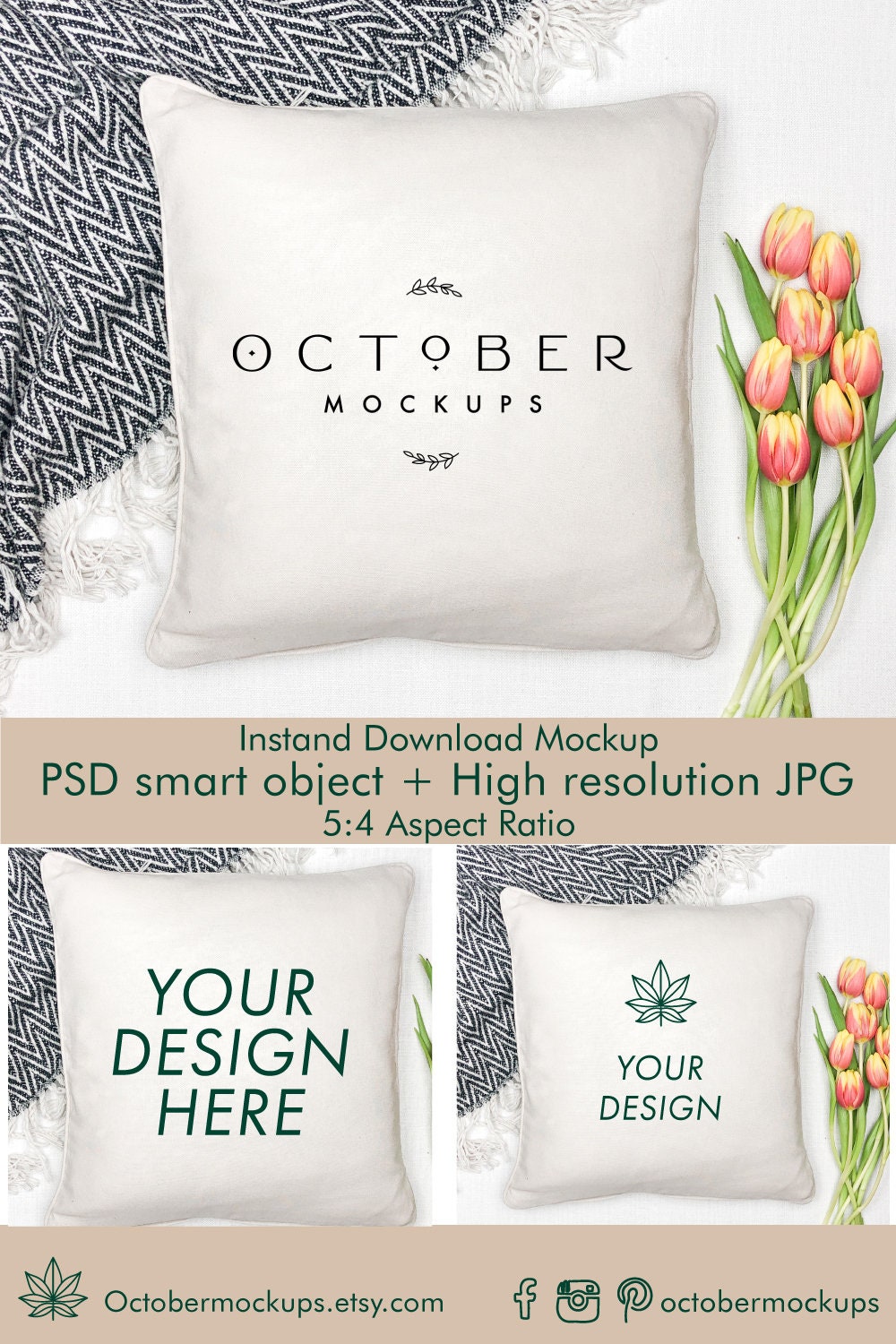 Pillow Cover Mockup White Pillow Mockup Cushion Mock up Etsy