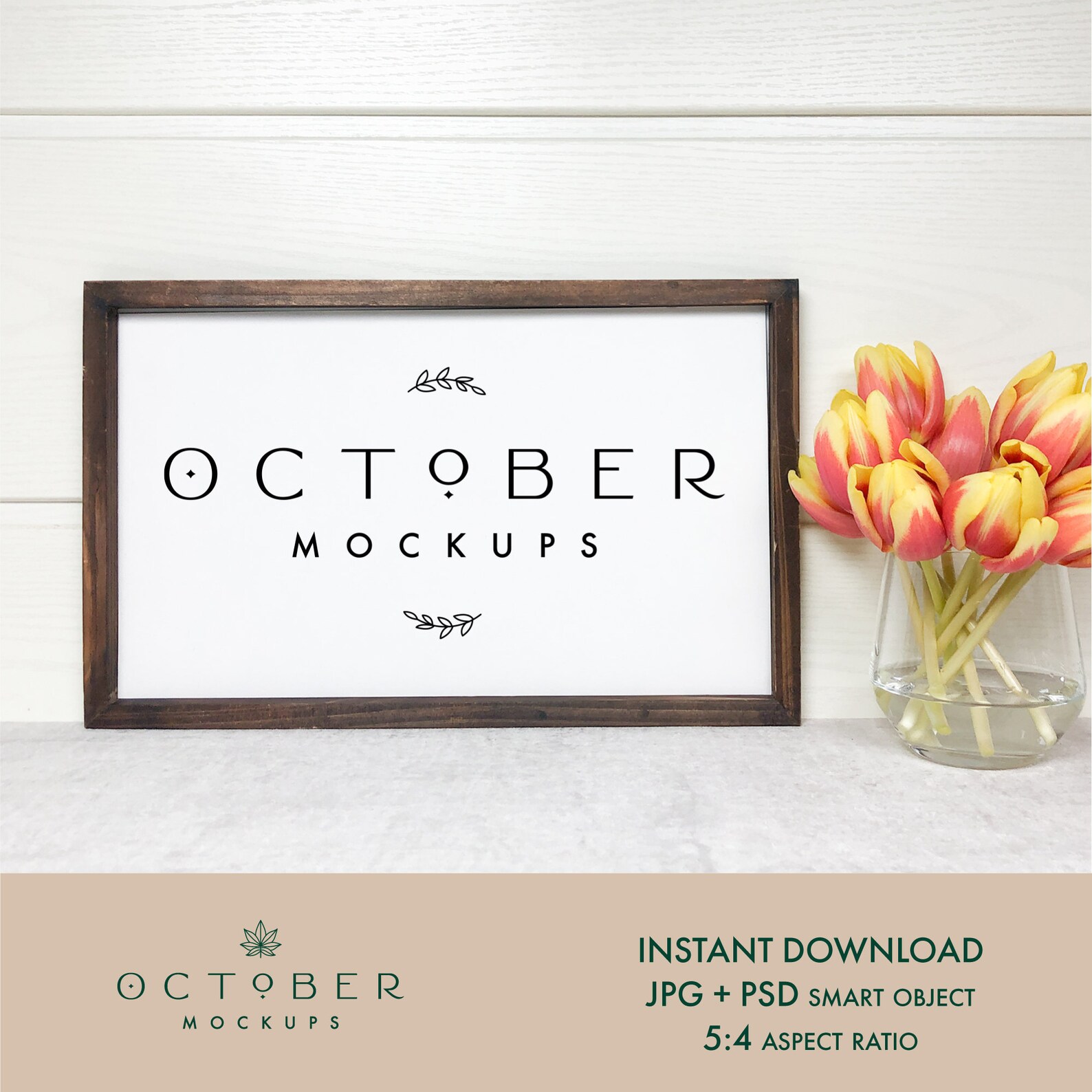 Download Farmhouse Sign Mockup Wood Frame Mock up Craft mockup | Etsy
