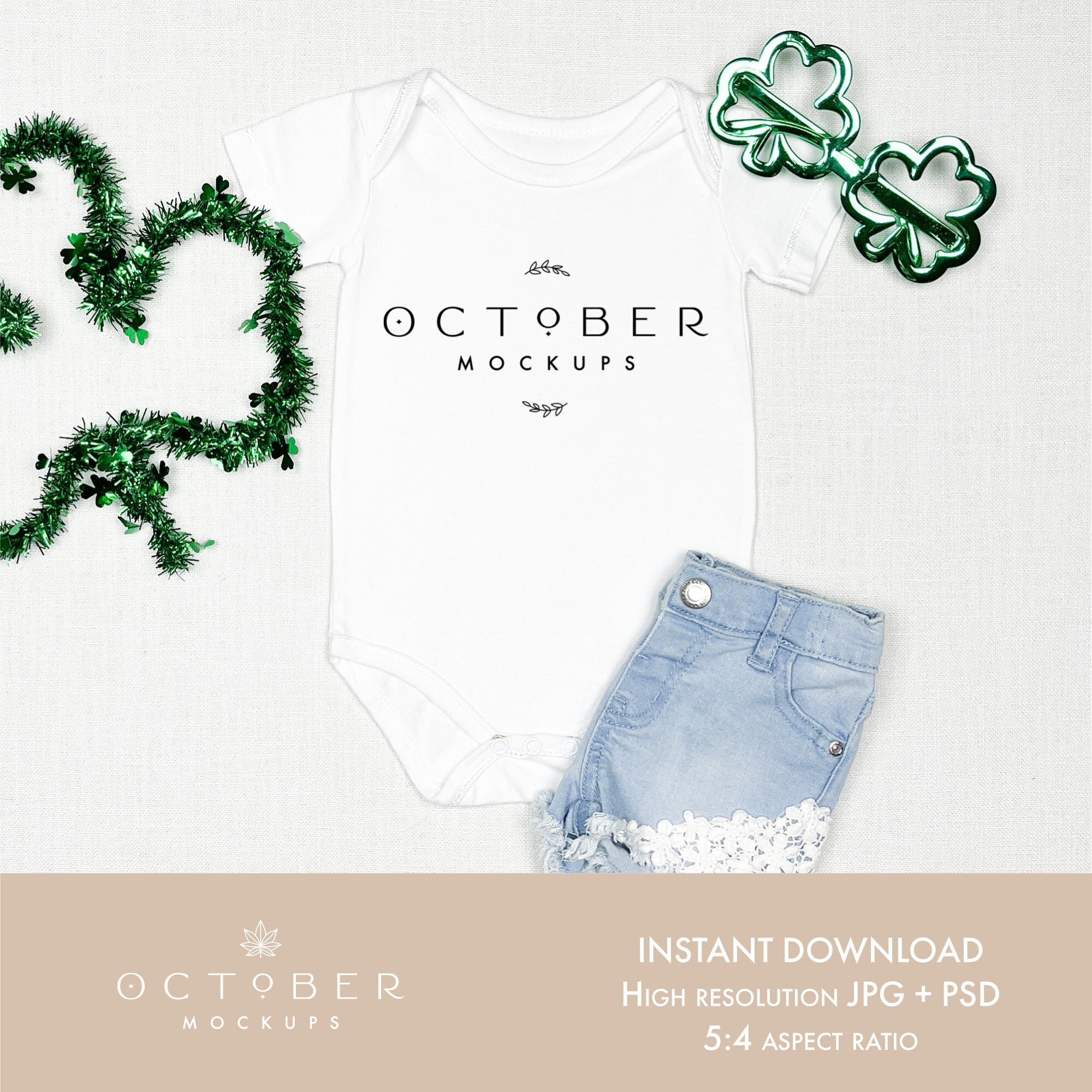 St Patricks Day Bodysuit Mockup St Patrick S Day Etsy