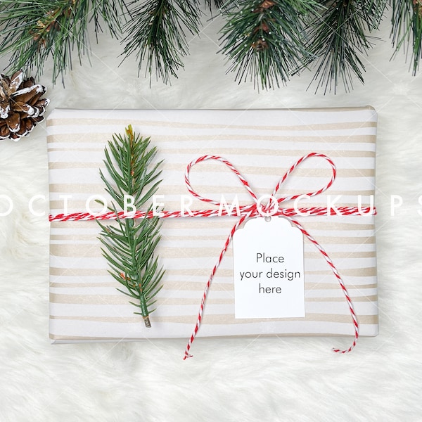 Gift tag mockup | Christmas Gift tag Mockup | Christmas gift mockup | Custom Gift Tag Mock up | Christmas personalized gift tag mockup