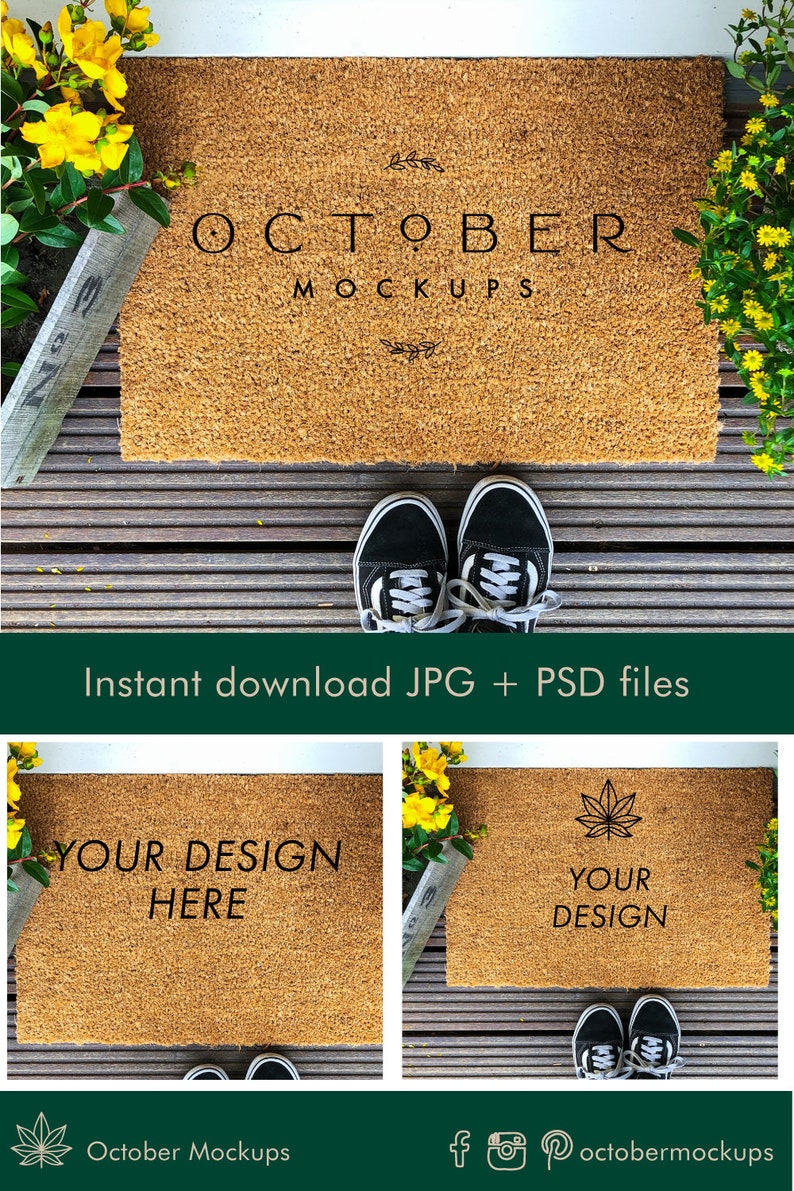 Download Doormat Mockup Blank Mat mockup Coir doormat mockup | Etsy