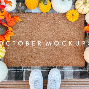 Doormat mockup Fall | Thanksgiving doormat mockup | Coir doormat mockup | Fall SVG doormat mockup | SVG door mat mockup