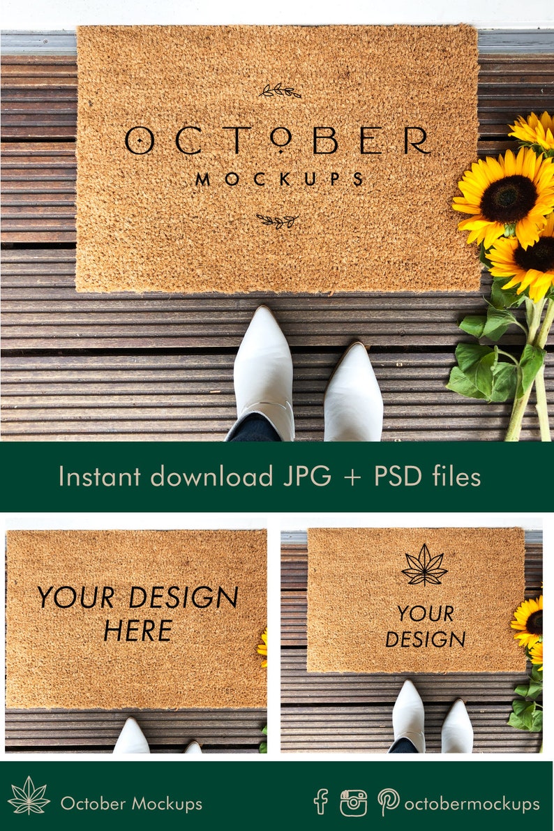 Download Doormat Mockup Mockup template Coir doormat mockup | Etsy