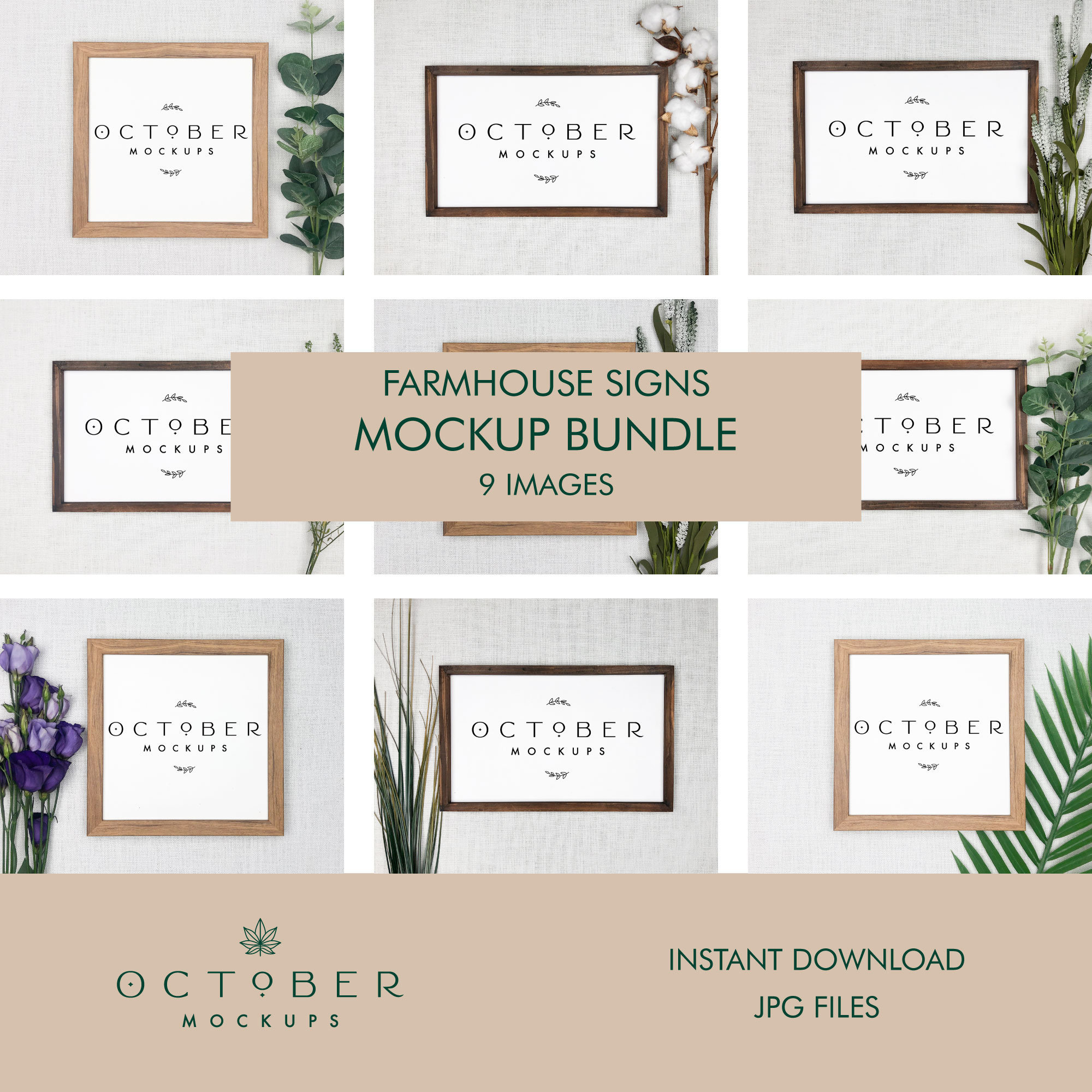 Download Farmhouse Sign Mockup Bundle Frame Mockup Bundle Rustic Etsy