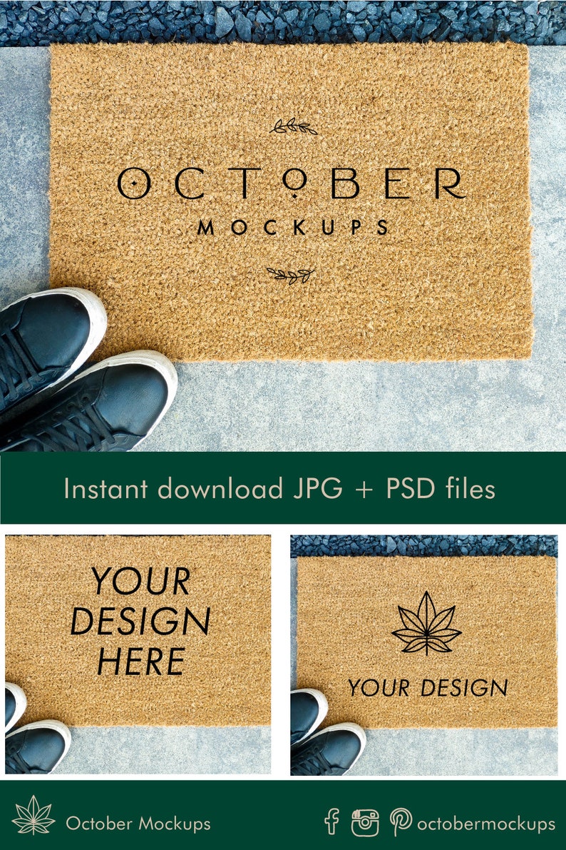 Download Doormat Mockup Blank Mat mockup Coir doormat mockup with | Etsy
