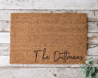 PERSONALISED DOOR MAT || Your name || Welcome mat