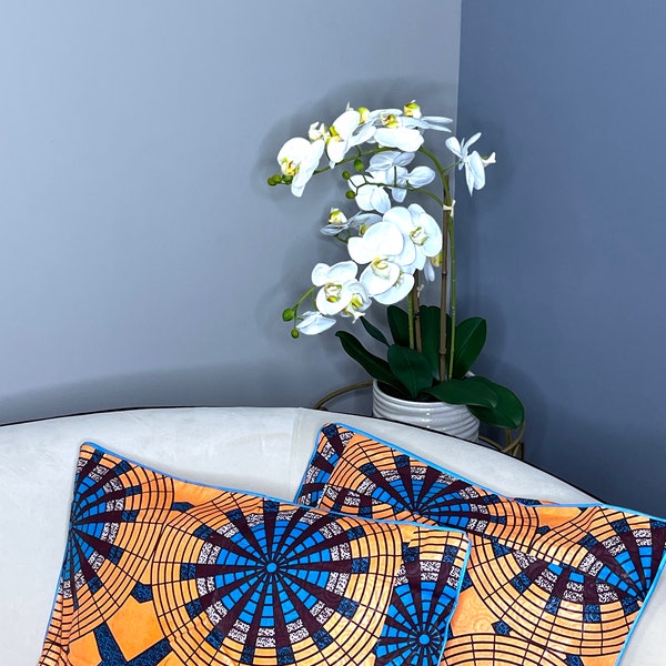 Handmade Ankara Pillow Covers in Bright & Vibrant African Prints | Unique Decorative Pillows with 100% Cotton