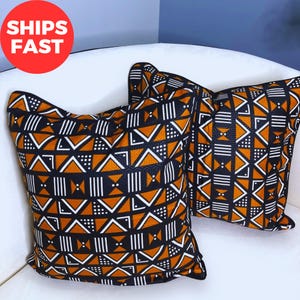 African Tribal Print Pillow Covers, Decorative Cushions for Sofa, Geometric Pattern Throw Pillows, Ethnic Pillowcases Set