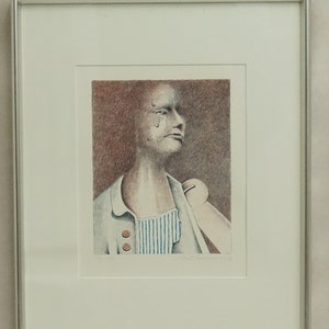 Signed Uno Svensson Lithograph: Vintage Scandinavian Modernist Art