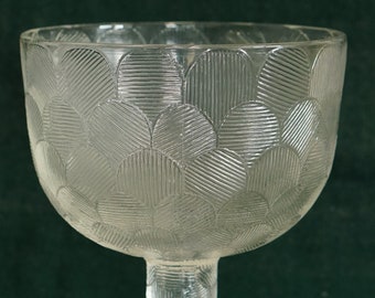 Vintage IITTALA Scandinavian Fruit Bowl Cake Stand Glass Leaves Motiv Handmade 50S 60S 50ER 60ER