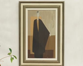 71X49  FABIAN LUNDQVIST (Swedish 1913-1989) Oil on Canvas Original Cubism Painting Signed Mid Century Modern Swedish Scandinvian 50s 60s 70s