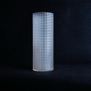 Vintage Pressed Glass Flower Vase: Scandinavian Style Home Decor