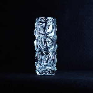 22 x 10 Mid Century Clear CRYSTAL GLASS Vase Orrefors Sweden  50s 60s 70s Flower Stand Home Decor mcm