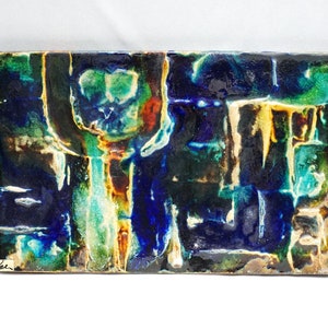 30 x 46 Helmut SCHÄFFENACKER 558 Mid Century 60s s70s German Wall Hanging Handmade Ceramic Tile