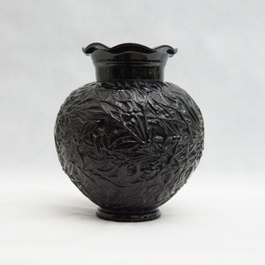 Pressed Art Glass Flower Vase: Scandinavian Minimalist Decor