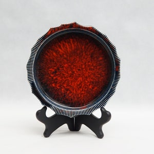 Mid Century Modern DECORATRIVE PLATE Danish Handmade 50s 60s  Studio Pottery mcm