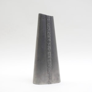 24 X 10 Mid Century Modern TIN VASE by  Svensk Tenn Rustical Pattern Decor Home Patio 60s 70s 80s Decor