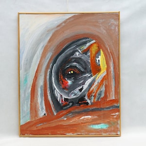 62 X 51 Signed BROR BJÖRKMAN Abstract Oil On Canvas Painting Vintage Scandinavian Art 60s 70s 80s