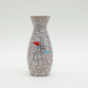 Mid Century Keramik Vase: Handbemalte Keramik Wohndekoration