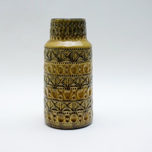 Mid Century Ceramic Vase: Handmade German Pottery, 1950s-60s Modernist Decor