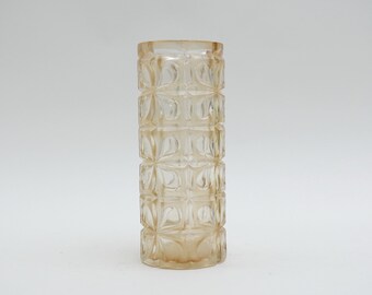 17 x 7 Vintage Crystal Glass FLOWER VASE 60s 70s 80 Home Decor