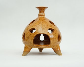 Mid Century Modern CERAMIC CANDLE DOME Landtern Candleholder Flowerholder 50s 60s 70s Scandinavian Stoneware Studio Pottery
