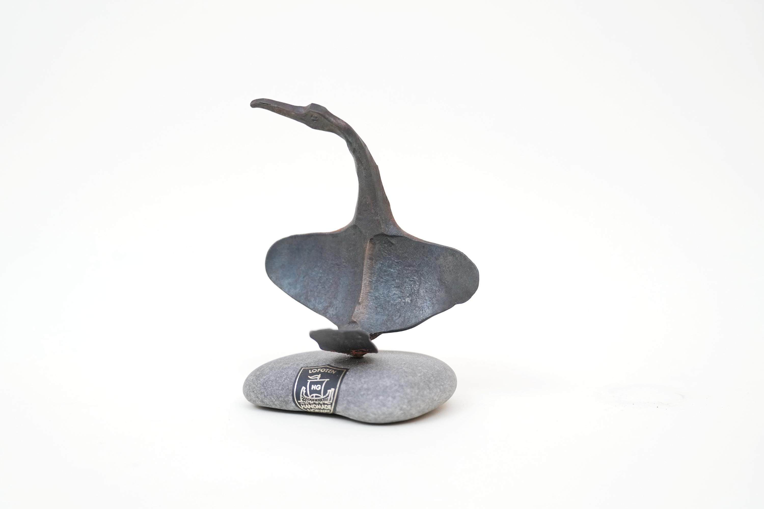Paire de statues de cygne en métal blanc plaqué argent - Figurine