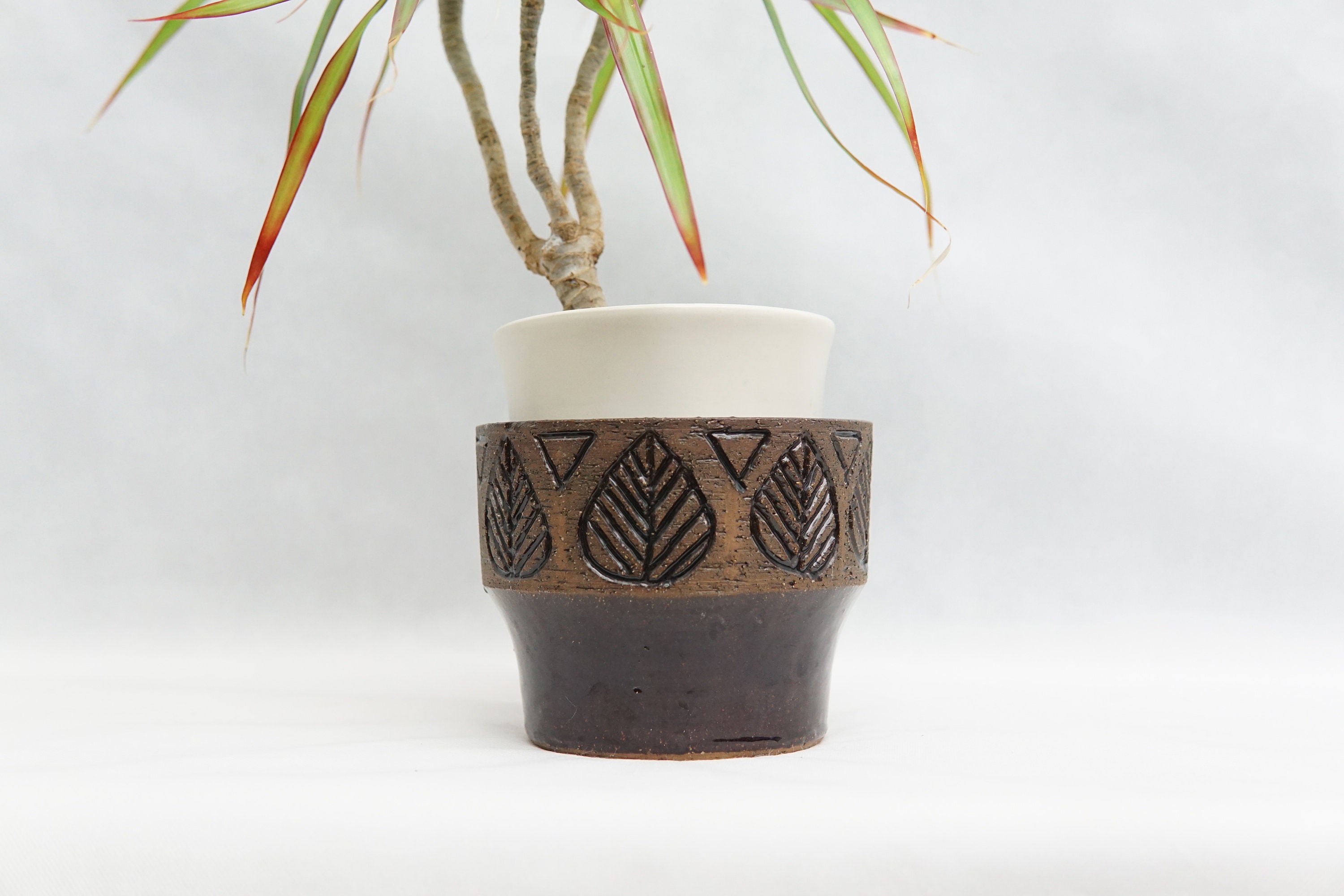 ヴィンテージ LAHOLM セラミック フラワー ポット プランター