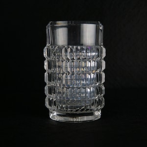 Brutalist Crystal Vase: Bengt Edenfalk, Royal Krona Swedish Glass Art