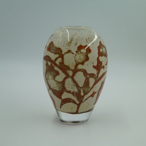 Kosta Boda Art Glass Vase Olle Brozén Floating Flowers