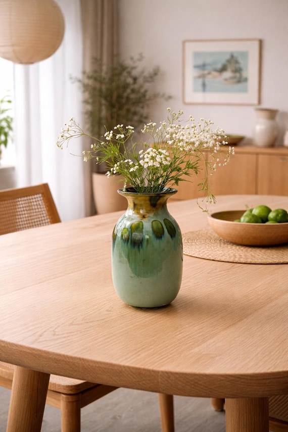 Vintage MIA NOREN KERAMIK Swedish Glazed Ceramic Vase, 70s Pottery
