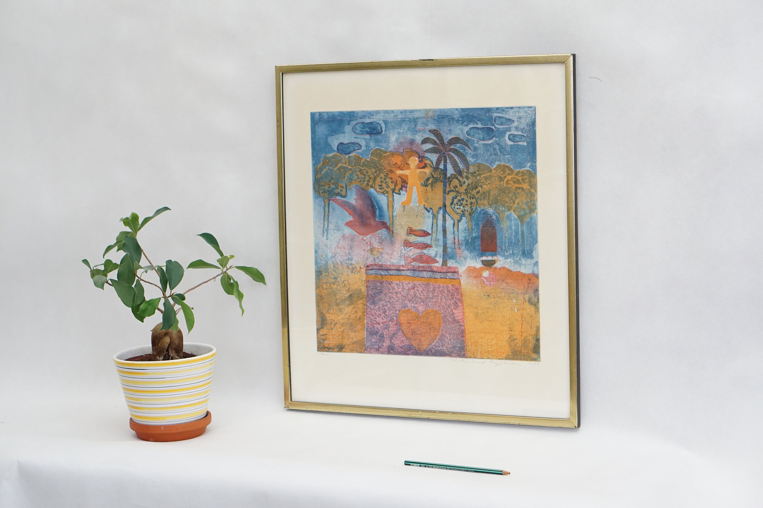 リトグラフ　絵画　アンティーク　ヴィンテージ アンティーク雑貨 フランスアンティーク MAGASIN DES