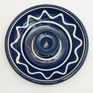 SWAHNS KURKMAKERI Vintage Handmade Candle Holder Traditional Swedish Pattern Ceramic 60s 70s 80s Home Decor mcm