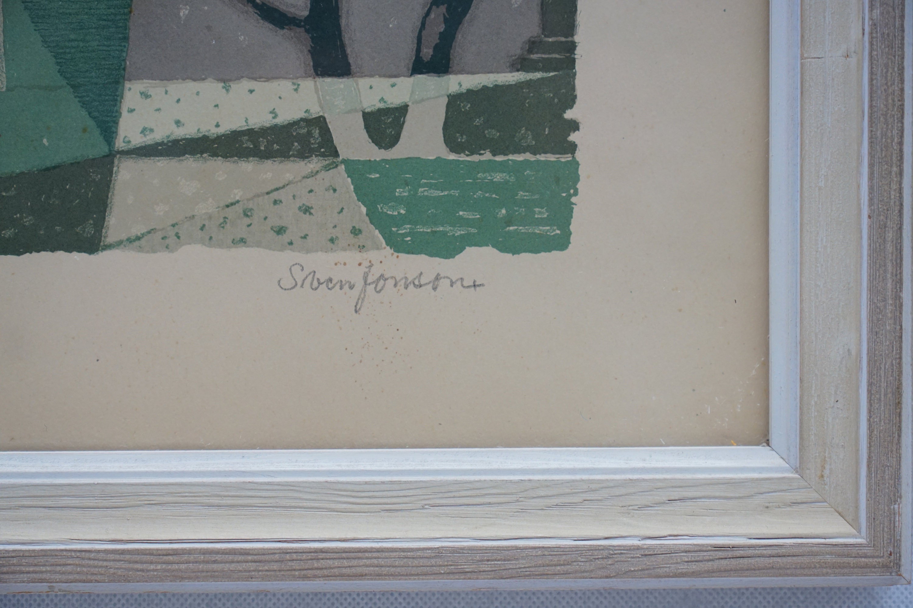 スヴェン・ジョンソン ミッドセンチュリー・リトグラフ：サイン