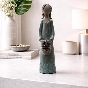 Estatueta vintage Elbogen Keramik: cerâmica escandinava estilo Midsommar