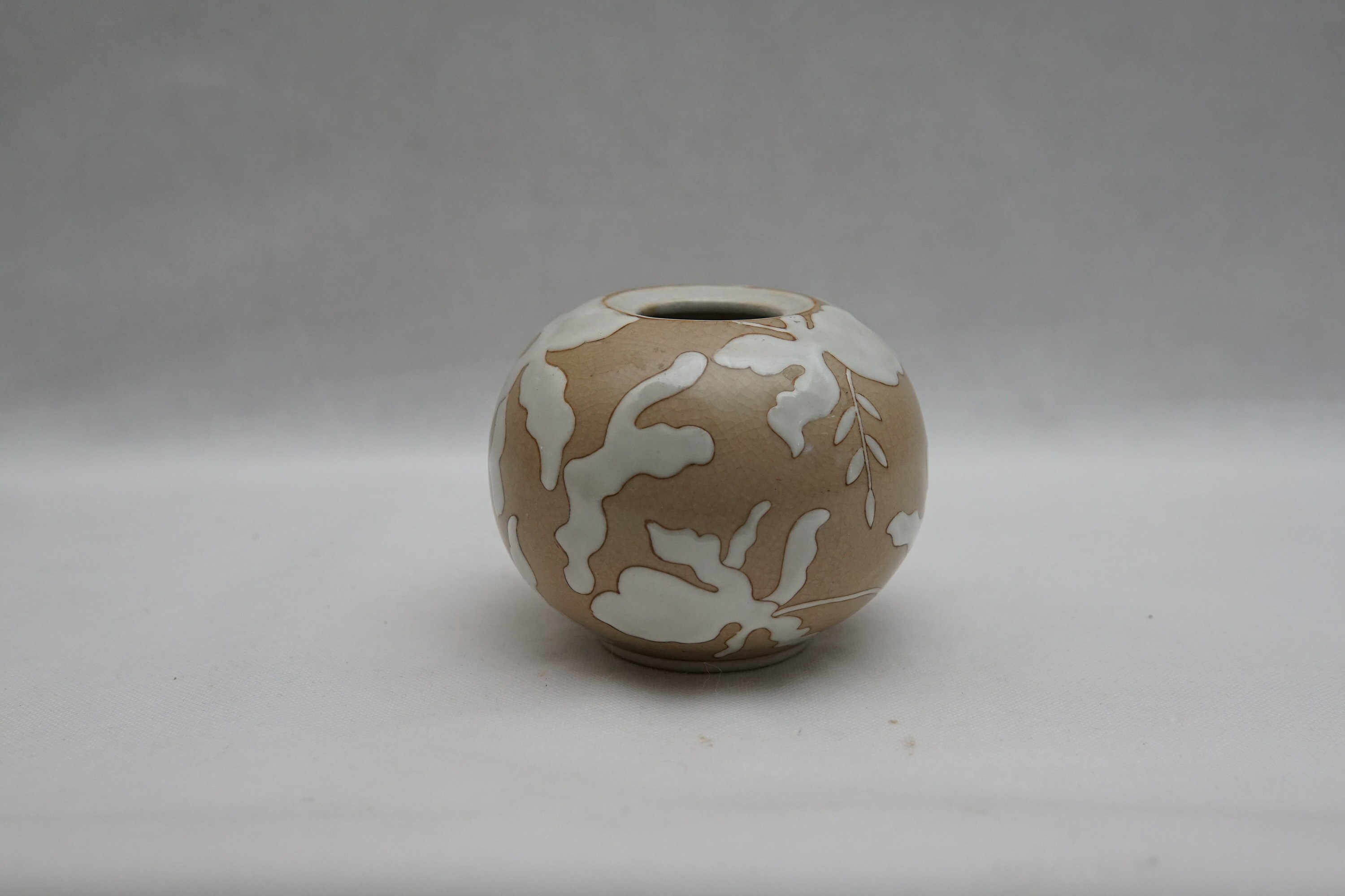 Vintage G&C Denmark VASE Handpainted Pottery Flower Vase 60s 70s