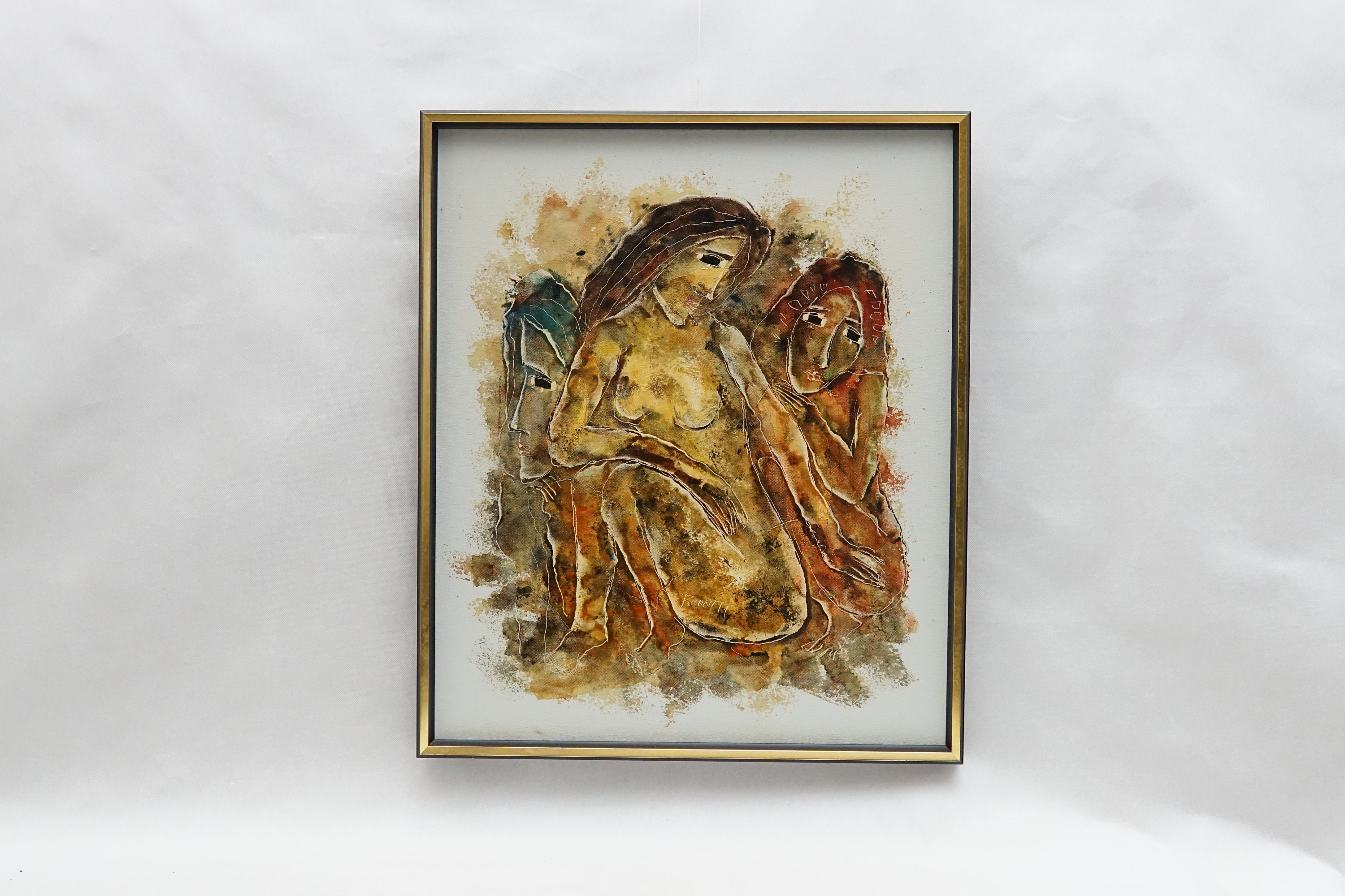 Mid Century Calvin Burnett Oil Painting: 1960s Home Decor Art - Etsy