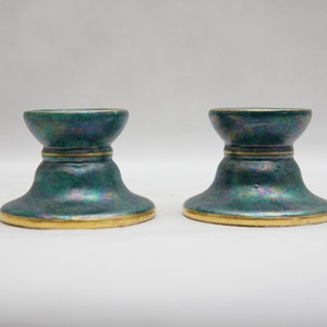 Pair of SWEDISH CANDLESTIC Josef Ekberg Gustavsberg Art Deco candlestic  20s 30s Candlestick McM