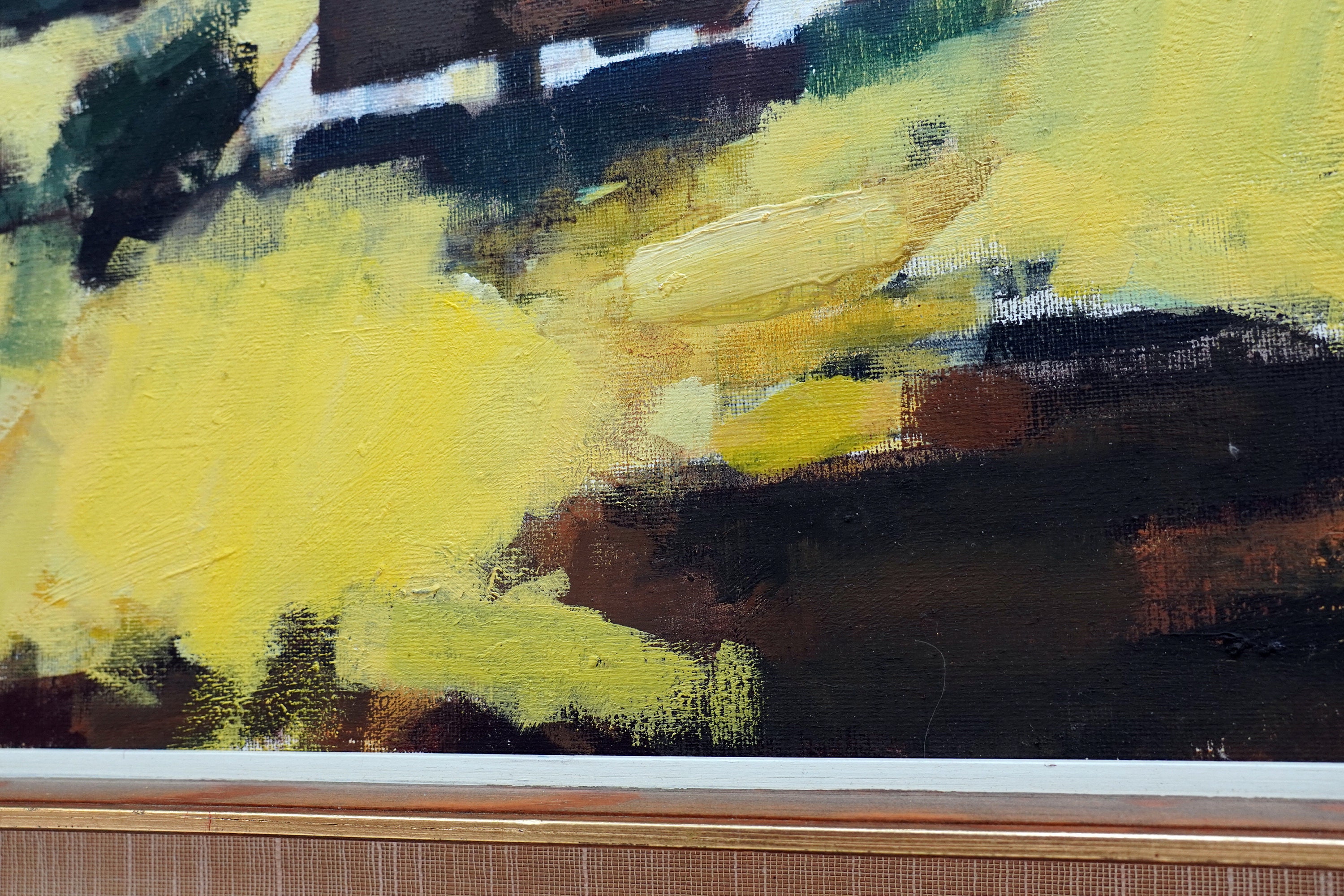 ヴィンテージ80年代風景油絵、額入り58 x 63 - Etsy 日本